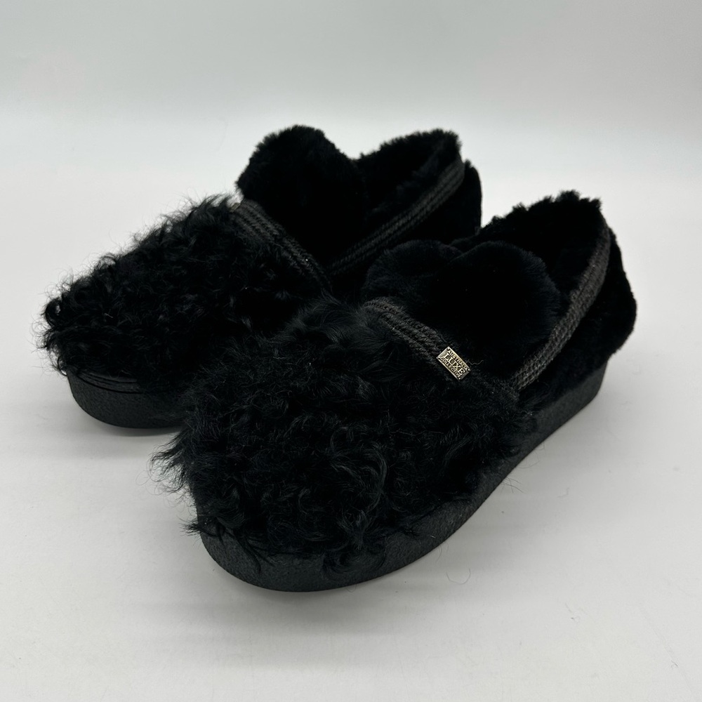 Australia Luxe Collective Black Faux Fur Platform Slip-On Shoes
